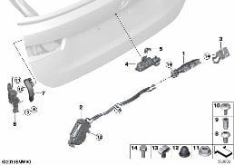 TAILGATE CLOSING SYSTEM diagram for BMW 3 Series G21 Touring 330d