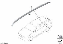 ROOF MOULDING/ROOF RAIL diagram for BMW 3 Series G21 Touring LCI 320d