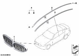 EXTERIOR TRIM / GRILL diagram for BMW 3 Series G20 Sedan 330d