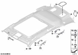 MOUNTING PARTS, ROOF ANTENNA diagram for BMW 3 Series G21 Touring LCI 320d