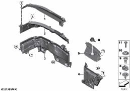 MOUNTING PARTS, ENGINE COMPARTMENT diagram for BMW 1 Series F40 128ti
