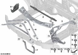 FRONT PANEL diagram for BMW 1 Series F40 128ti
