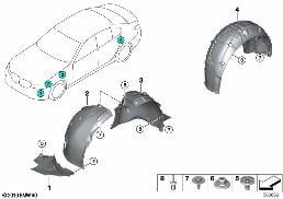 WHEELARCH TRIM diagram for BMW 3 Series G21 Touring LCI 320d