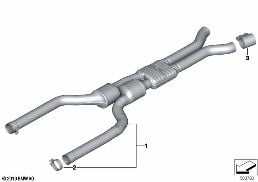 Abgasanlage vorn diagram for BMW X5 M F95 X5 M