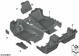 FLOOR COVERING diagram for BMW 8 Series G14 Convertible 840dX