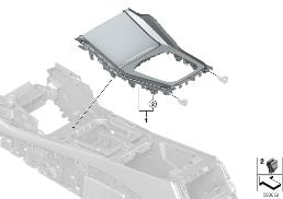 Mascherine decorative consolle centrale diagram for BMW X6 G06 LCI 30dX