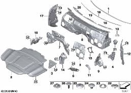 SOUND INSULATING FRONT diagram for BMW 8 Series G14 Convertible 840dX