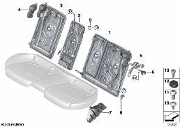 REAR SEAT, BACKREST FRAME