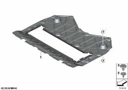 UNDERHOOD SHIELD diagram for BMW 8 Series F93 M8 Gran Coupe M8