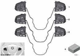 SWITCH FOR STEERING WHEEL M SPORT diagram for BMW 1 Series F40 M135iX