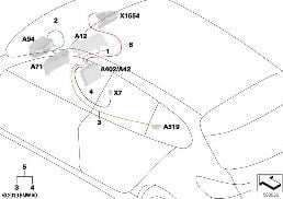 REP.CABLE MAIN WIRING HARNESS HSD diagram for BMW 1 Series F40 M135iX