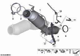 Katalizator przy silniku diagram for BMW X4 M F98 X4 M