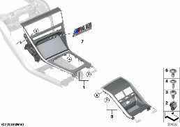 DECOR TRIMS, CENTRE CONSOLE diagram for BMW 8 Series G14 Convertible 840dX