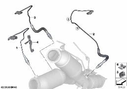 Piezas de montaje de sonda lambda diagram for BMW X3 M F97 LCI X3 M