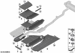 UNDERFLOOR COATING diagram for BMW 5 Series G30 LCI 530d