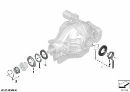 Arka diferansiyel, Münferit parçalar diagram for BMW 5 Series F90 M5 LCI M5 CS