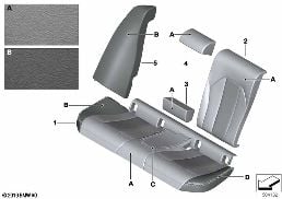 INDIVIDUAL OPTION COVER REAR SEAT diagram for BMW 3 Series G20 Sedan 330d