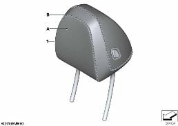 IND. HEADREST, SPORTS SEAT, FRONT diagram for BMW 3 Series G20 Sedan 330d