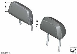 INDIVIDUAL HEADREST, LEATHER, REAR diagram for BMW 3 Series G20 Sedan 330d