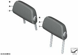 INDIVIDUAL HEADREST, LEATHER, REAR diagram for BMW 3 Series G20 Sedan 330d