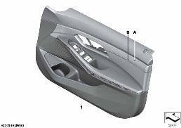 INDIV.DOOR TRIM PANEL, FRONT LEATHER diagram for BMW 3 Series G20 Sedan 330d