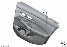 INDIV. DOOR TRIM PANEL, LEATHER REAR diagram for BMW 3 Series G20 Sedan 330d