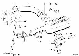 Dispositif d'admission diagram for BMW 3 Series E30 324td
