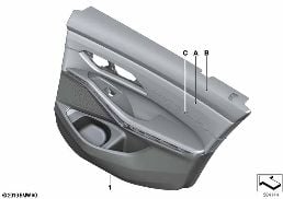 INDIV. DOOR TRIM PANEL, LEATHER REAR diagram for BMW 3 Series G20 Sedan 330d