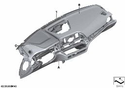 INDIVIDUAL OPTION DASHBOARD FULL LEATHER diagram for BMW 3 Series G20 Sedan 330d