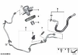 HIGH-PRESSURE PUMP/TUBING diagram for BMW X5 M F95 X5 M