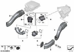 AIR DUCT diagram for BMW X5 M F95 X5 M