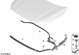 HOOD SEALS diagram for BMW 2 Series F44 Gran Coupé 220iX