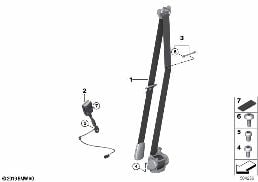 SAFETY BELT FRONT diagram for BMW X1 F48 LCI 20i
