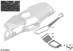 INDIVIDUAL WOOD, FINELINE SILVER EFFECT diagram for BMW 3 Series G20 Sedan 330d