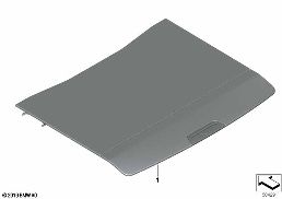 REAR WINDOW SHELF diagram for BMW X6 M F96 X6 M