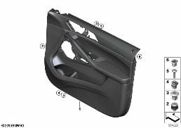 DOOR TRIM PANEL, FRONT diagram for BMW X6 M F96 X6 M
