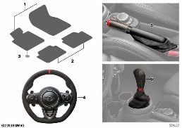 JOHN COOPER WORKS INTERIOR EQUIPMENT diagram for BMW MINI Countryman F60 Cooper
