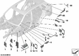 Uzavírání dutin diagram for BMW X5 G05 50iX