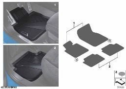 FLOOR MATS, ALL-WEATHER diagram for BMW 2 Series F44 Gran Coupé M235iX
