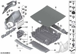 Výplň zavaz.prostor diagram for BMW 2 Series F46 Gran Tourer LCI 216d