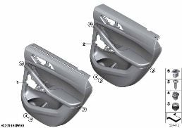 DOOR TRIM, REAR diagram for BMW X6 M F96 X6 M