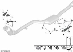 PETROL PARTICUL.FILTER SENS./MOUNT.PARTS diagram for BMW 4 Series G26 Gran Coupé 420i