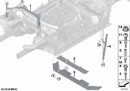 REINFORCEMENT, BODY diagram for BMW 3 Series G20 Sedan 330d