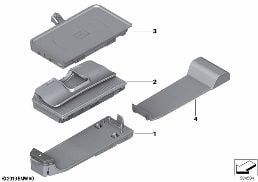 SEPARATE COMPONENTS TELEPHONY WCA/NFC diagram for BMW 5 Series G30 LCI 545eX
