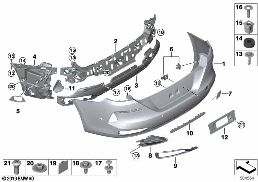 Επένδυση πίσω diagram for BMW 8 Series G16 Gran Coupé 840dX