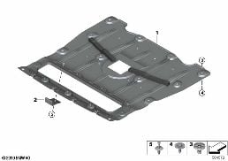 UNDERHOOD SHIELD diagram for BMW X6 M F96 X6 M