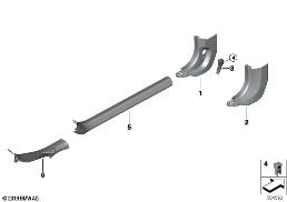 INDIV. OPTION, SIDE TRIM PANEL, FOOTWELL diagram for BMW 8 Series F91 M8 Convertible M8