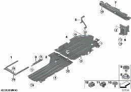 UNDERFLOOR COATING diagram for BMW X6 M F96 X6 M