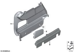 LEFT TRUNK TRIM diagram for BMW 2 Series F44 Gran Coupé 220iX