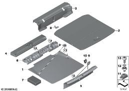 TRIM PANEL, TRUNK FLOOR diagram for BMW 2 Series F44 Gran Coupé 220iX